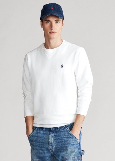 Sudaderas Polo Ralph Lauren Hombre Blancos - Garment-Dyed Fleece - EGRHA1476